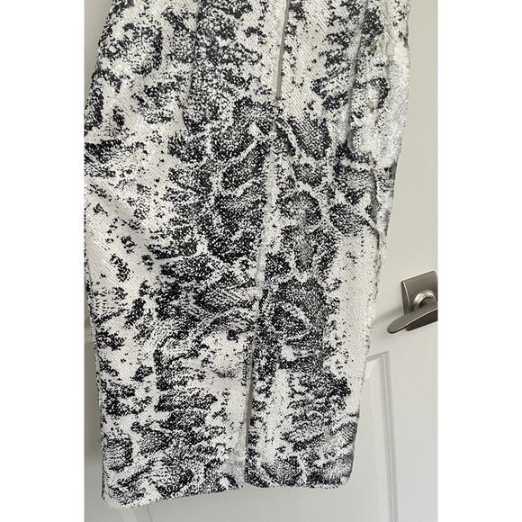 Black Halo EVE by Laurel Berman sequin snakeskin/ animal print dress Sz. 2 NWT - Picture 9 of 12